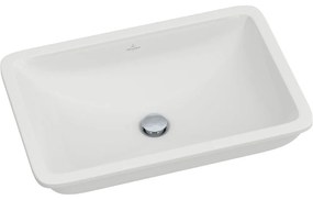 VILLEROY &amp; BOCH Loop &amp; Friends obdĺžnikové umývadlo k zabudovaniu zospodu, bez otvoru, bez prepadu, 615 x 380 mm, biela alpská, 61632101