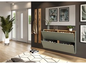 Zeleno-sivá výklopná skrinka na topánky Ameca – Germania