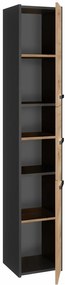 Kúpeľňová skrinka S33 170 cm antracit/dub artisan