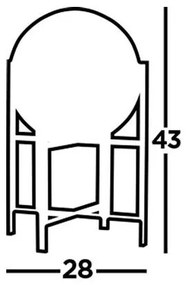 Searchlight EU1029-1SM - Stolná lampa AMSTERDAM 1xE27/60W/230V