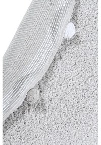 Svetlosivý prateľný ručne tkaný bavlnený detský koberec ø120 cm Bubbly – Lorena Canals