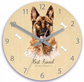 Dětské nástěnné hodiny Ami Ovčák 30 cm vícebarevné