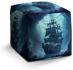 Sablio Taburet Cube Plachetnica v priepasti: 40x40x40 cm