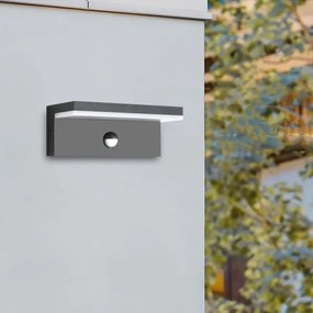 Brilagi-LED Vonkajšie nástenné svietidlo so senzorom TESSI LED/10W/230V antracit IP54