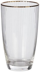 GOLDEN TWENTIES Pohár na long drink so zlatým okrajom 500 ml