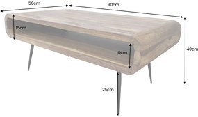 Dizajnový konferenčný stolík Alicia 90 cm Sheesham