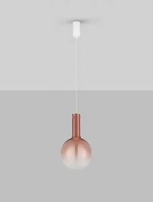 LED stmievateľný ružovo-zlatý dizajnový luster Nostos