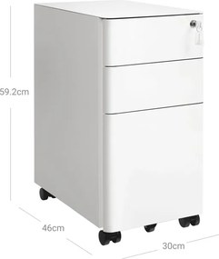 Mobilná skrinka biela AUK-E1130 WT