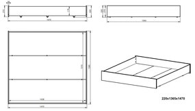 Biela dvojlôžková posteľ s úložným priestorom 140x190 cm Gabi - Marckeric