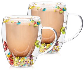 4Home Termo pohár Flowers Hot&Cool 350 ml, 2 ks