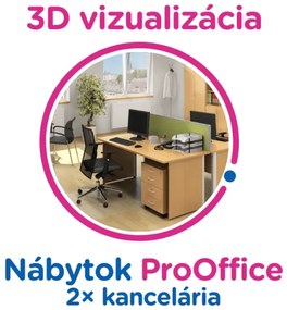 3D vizualizácia ProOffice: 2× kancelária