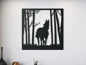 drevko Drevený obraz na stenu Kôň v lese