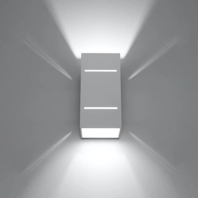 Nástenné svietidlo Blocco, 1x biele kovové tienidlo