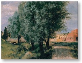 Obraz na plátne Adolph Menzel - Stavenisko s vŕbami | rôzne rozmery
