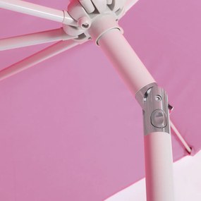 Slnečník N18 Ø 2,7m sklopná polyester/hliník - lila