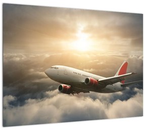Obraz - Lietadlo v oblakoch (70x50 cm)