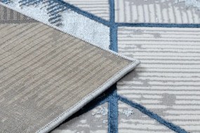 Koberec DE LUXE 632 geometrický - krém / granát