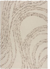 Flair Rugs, Kusový koberec Memphis Abstract Swirl Natural/Brown, 80x150, béžová, obývacia izba