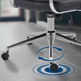 Kancelárska stolička Oakland - koženka - Čierna