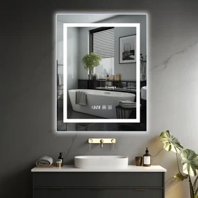 IREDA Kúpeľňové zrkadlo s LED osvetlením, 60 x 80 cm