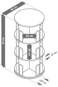 Otočná polica na knihy
