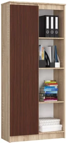 Regál Rehana II (dub sonoma + wenge). Akcia -19%. Vlastná spoľahlivá doprava až k Vám domov. 1069803