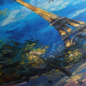 Obraz - Olejomaľba Eiffelovej veže (90x60 cm)