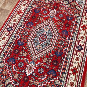 Asra, Kusový ručne tkaný koberec Bidjar red, 90x160, červená, obývacia izba