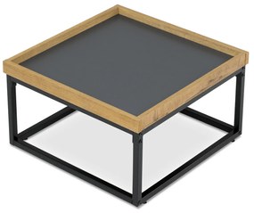 Konferenčný stôl s hranou a obvodovou podnožou, 53 x 53 x 30 cm