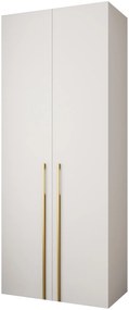 Šatníková skriňa 100 cm Carmela 40-3 (biela + zlatá). Akcia -21%. Vlastná spoľahlivá doprava až k Vám domov. 1126590