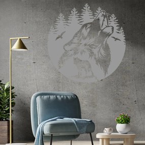 Veselá Stena Samolepka Vlci Farba: šedá, Veľkosť: 100 x 101 cm