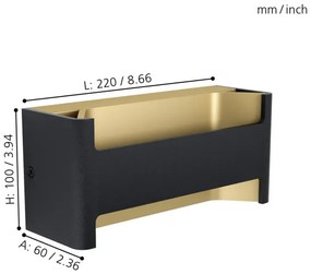 Eglo 98545 - LED Nástenné svietidlo FELONICHE LED/10W/230V