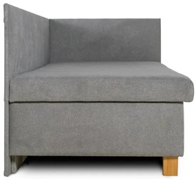 Posteľ Leo s čelami, 90x200, sivá (A55, 90cm, deska/ella, noha E), pravá