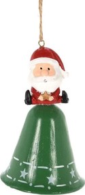 Vianočný zvonček s figúrkou Santa Clausa 10 cm