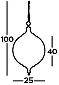 Searchlight 3051AB - Luster na reťazi VULCAN 1xE27/60W/230V