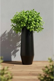 Dizajnový kvetináč BERBELO, sklolaminát, výška 80 cm, čierny mat