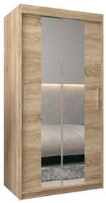 Šatníková skriňa 100 cm Toki 1 (Dub sonoma + Dub sonoma). Akcia -72%. Vlastná spoľahlivá doprava až k Vám domov. 1064886