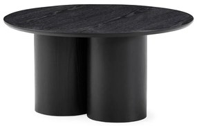 Čierny okrúhly konferenčný stolík ø 80 cm Lua – MOME