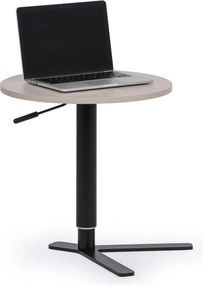 Odkladací stolík, výškovo nastaviteľný, 51-77 x 50 cm, dub biely