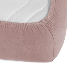 Detské jersey napínacie prestieradlo do postieľky JR-024 Hnedoružové 60 x 120 x 10 cm - do postieľky