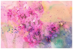 Samolepiaca tapeta ružová vetvička kvetov