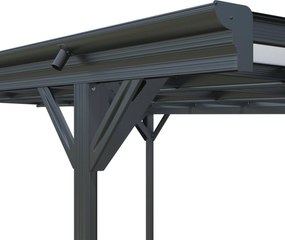 Prístrešok na auto BestBerg BBCP-CH500 / 15,3 m² / 503 × 305 × 232 cm / antracit/sivá