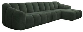 Tmavozelená rohová pohovka (pravý roh/s leňoškou) Shell – Miuform