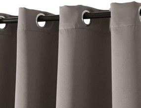 Sivo hnedý záves OXFORD 140x250 cm Zavesenie: Kovové krúžky