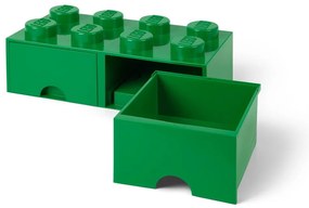 Zelený úložný box s dvoma zásuvkami LEGO®