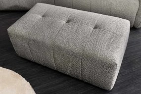 Elegantný taburet Madeline s buklé čalúnením v šedej 118cm