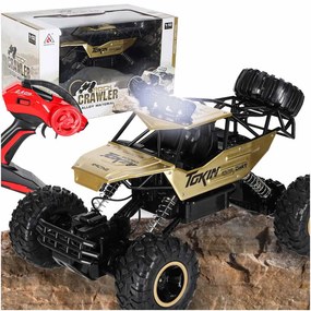 KIK Diaľkovo ovládané kovové auto RC Rock Crawler 4WD 1:12, zlaté