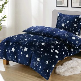 Jemné mikroplyš obliečky Homa DEBORAH STAR BLUE 140x200 cm