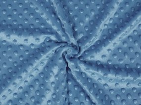 Biante Detská obojstranná deka Minky bodky/Polar MKP-044 Kovovo modrá 75x100 cm
