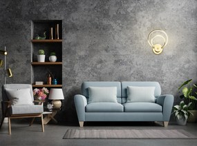 Toolight Toolight, LED nástenné svietidlo APP1043-W, zlatá, OSW-06116